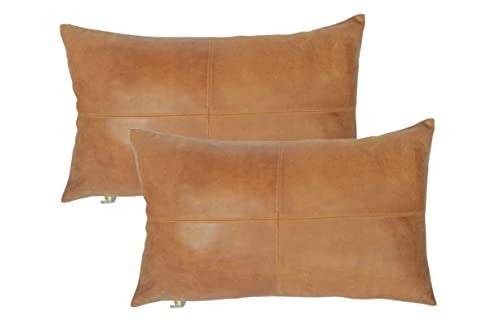 Lambskin Leather Throw Pillow Cover