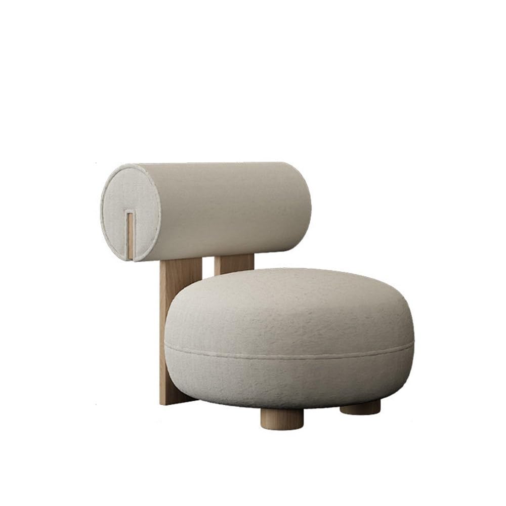 Modern Curved Faux Leather Accent Chair