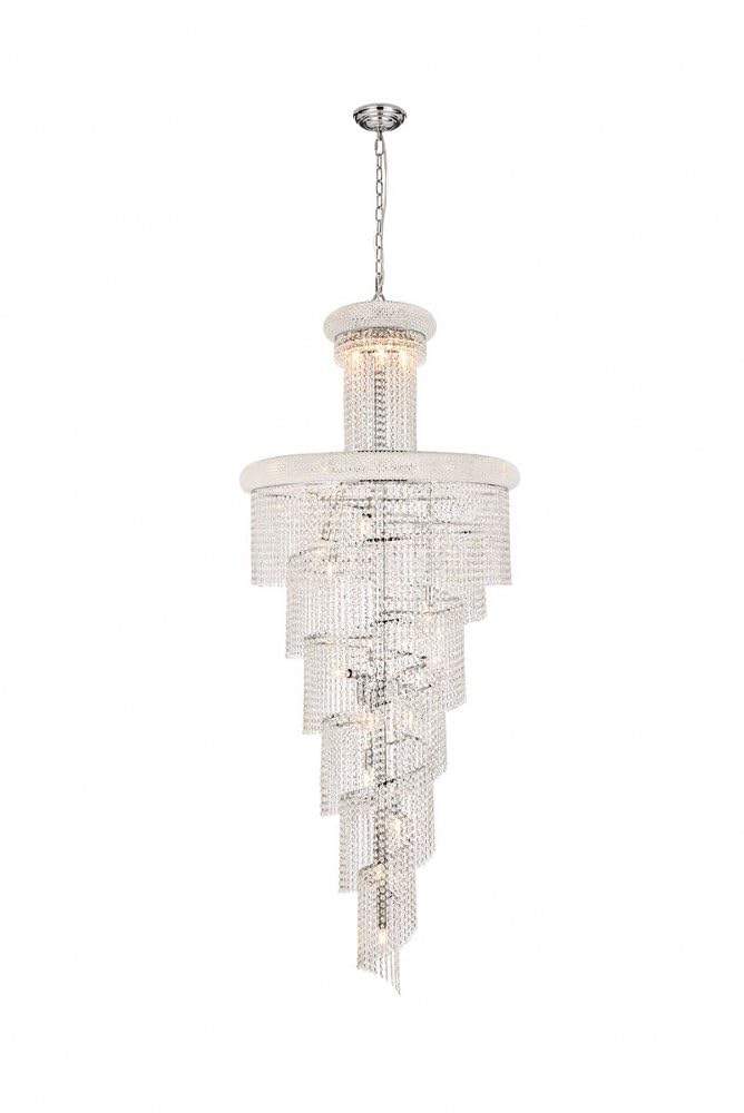 Elegant Lighting Spiral 72-Inch High 28-Light Chandelier