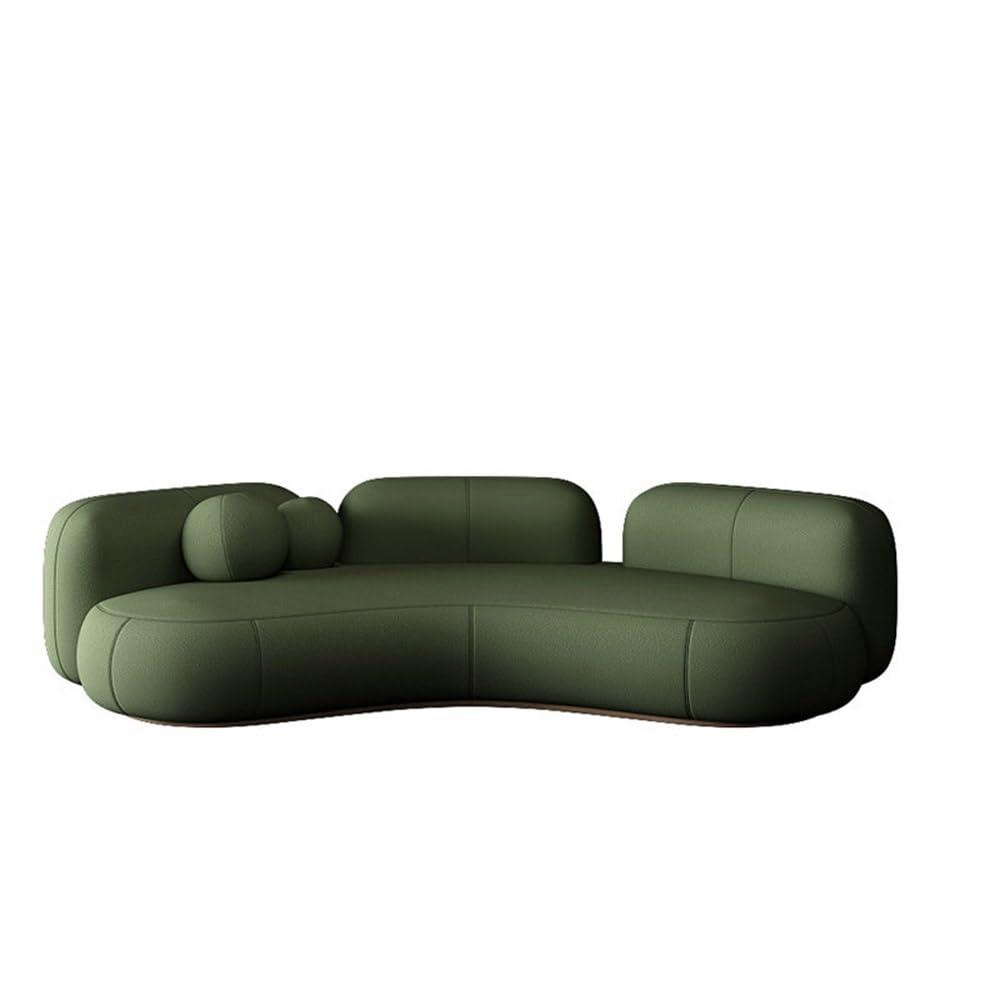 Modern Curved Faux Leather Accent Chair