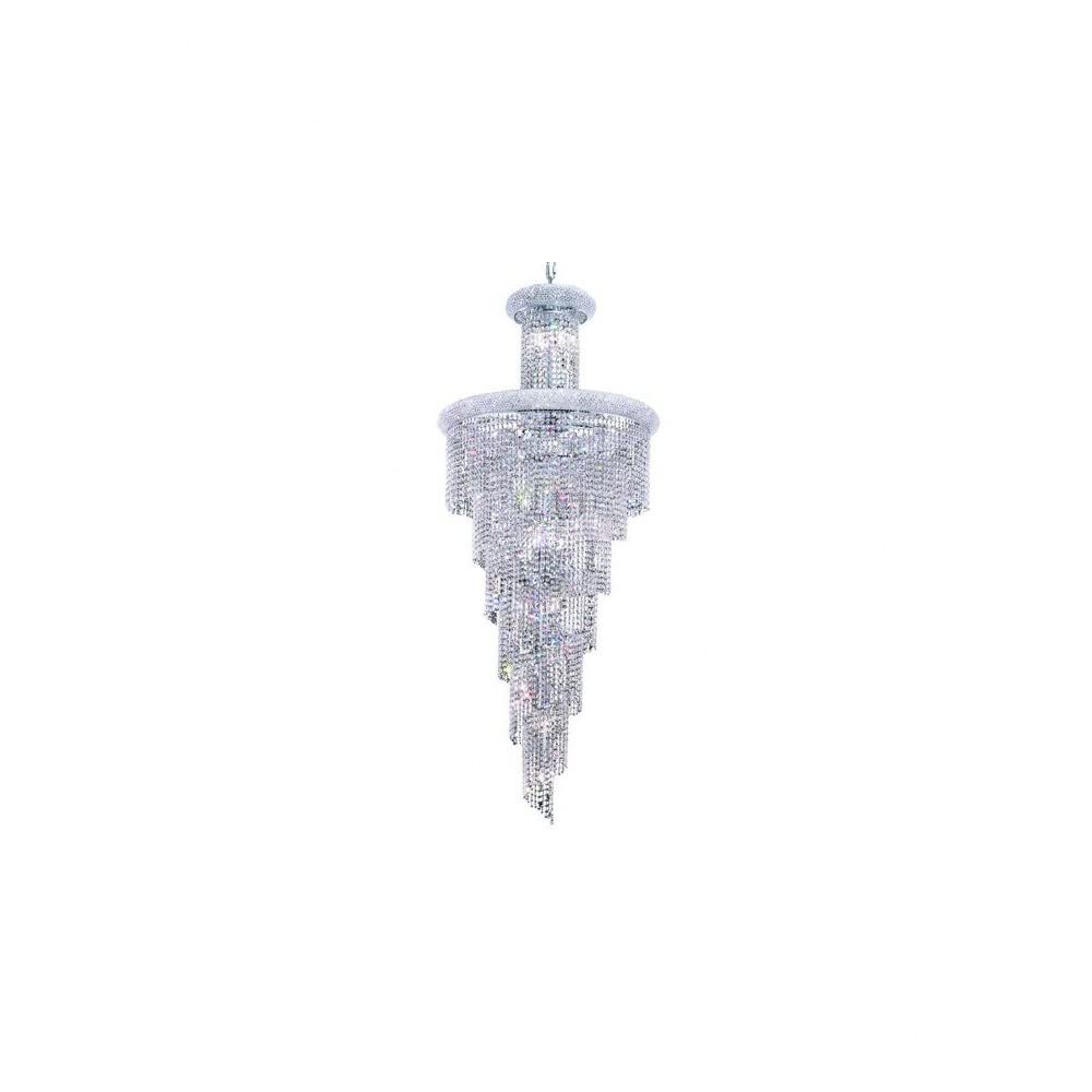 Elegant Lighting Spiral 72-Inch High 28-Light Chandelier