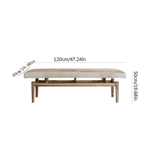 Flannel Bed End Ottoman Bench