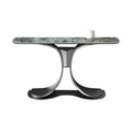 Modern Console Table with Marble Top & Steel Base for Entryway