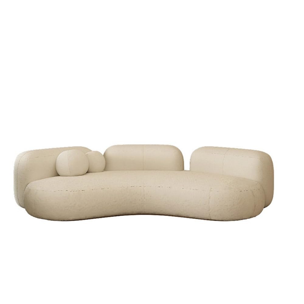 Modern Curved Faux Leather Accent Chair