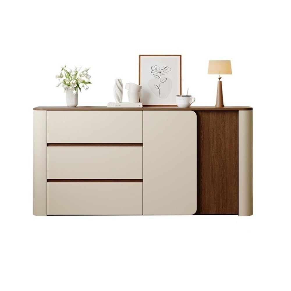 Handle-Free Buffet Storage Cabinet with Drawers