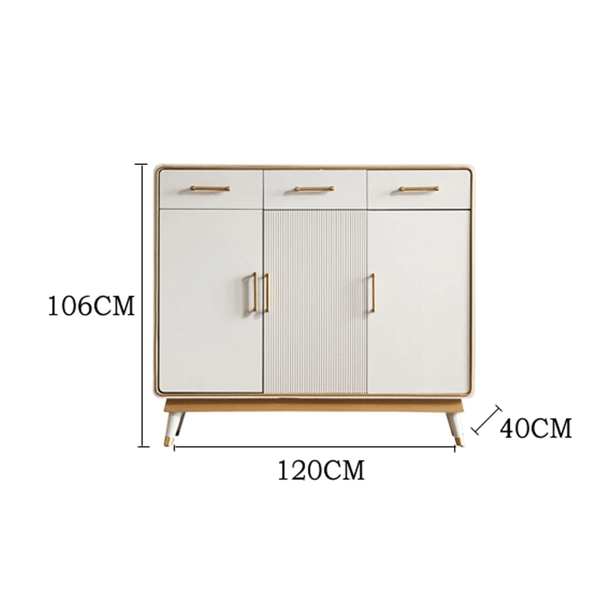 Modern White Entryway Shoe Cabinet