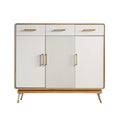 Modern White Entryway Shoe Cabinet