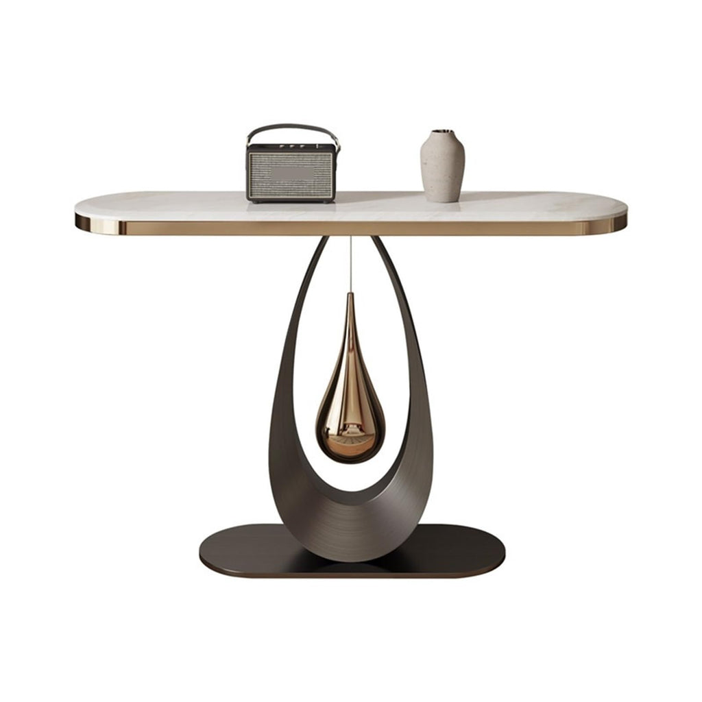 Narrow Marble Wall-Mounted Console Table