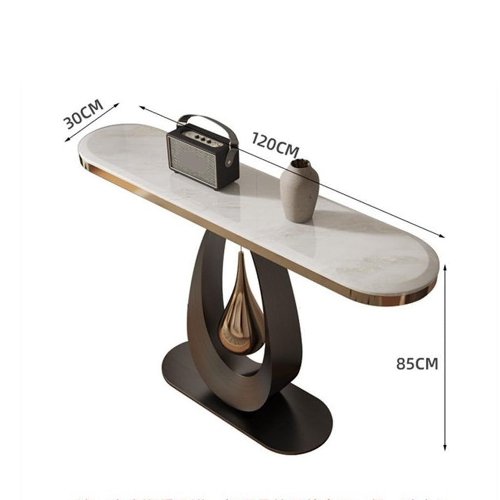 Narrow Marble Wall-Mounted Console Table
