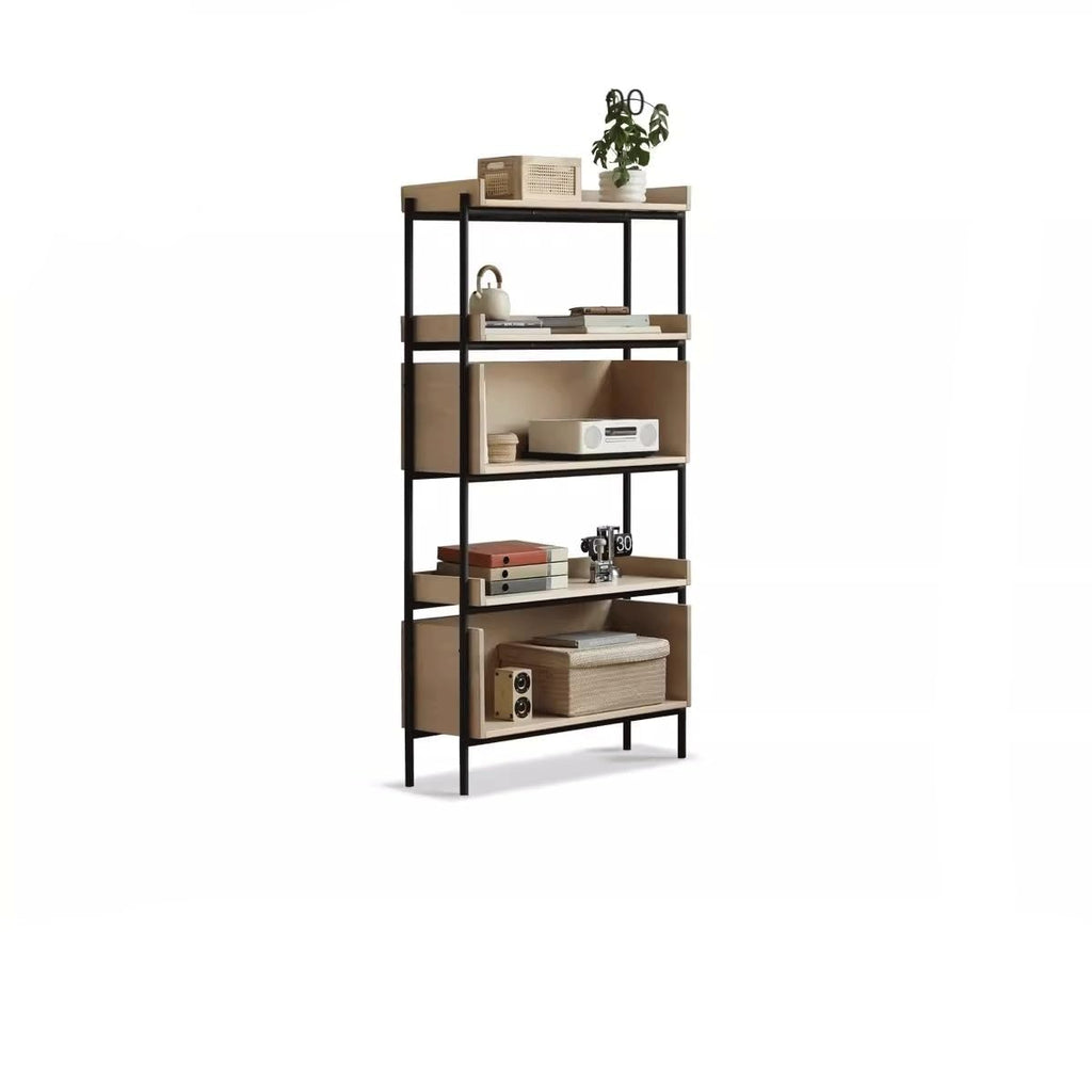 Solid Wood & Metal Display Bookshelf