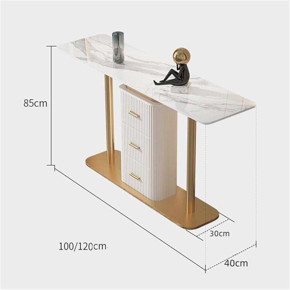Narrow Entryway Console Table with Drawers