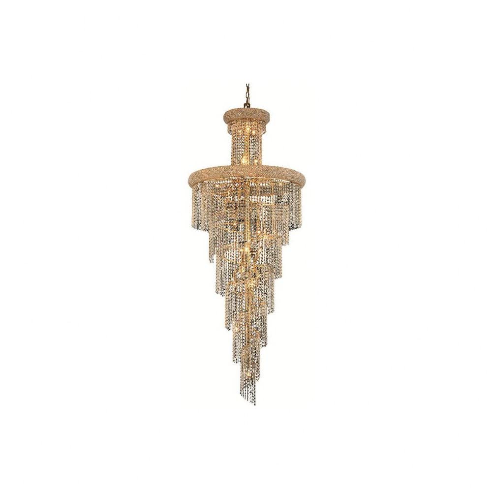 Elegant Lighting Spiral 72-Inch High 28-Light Chandelier