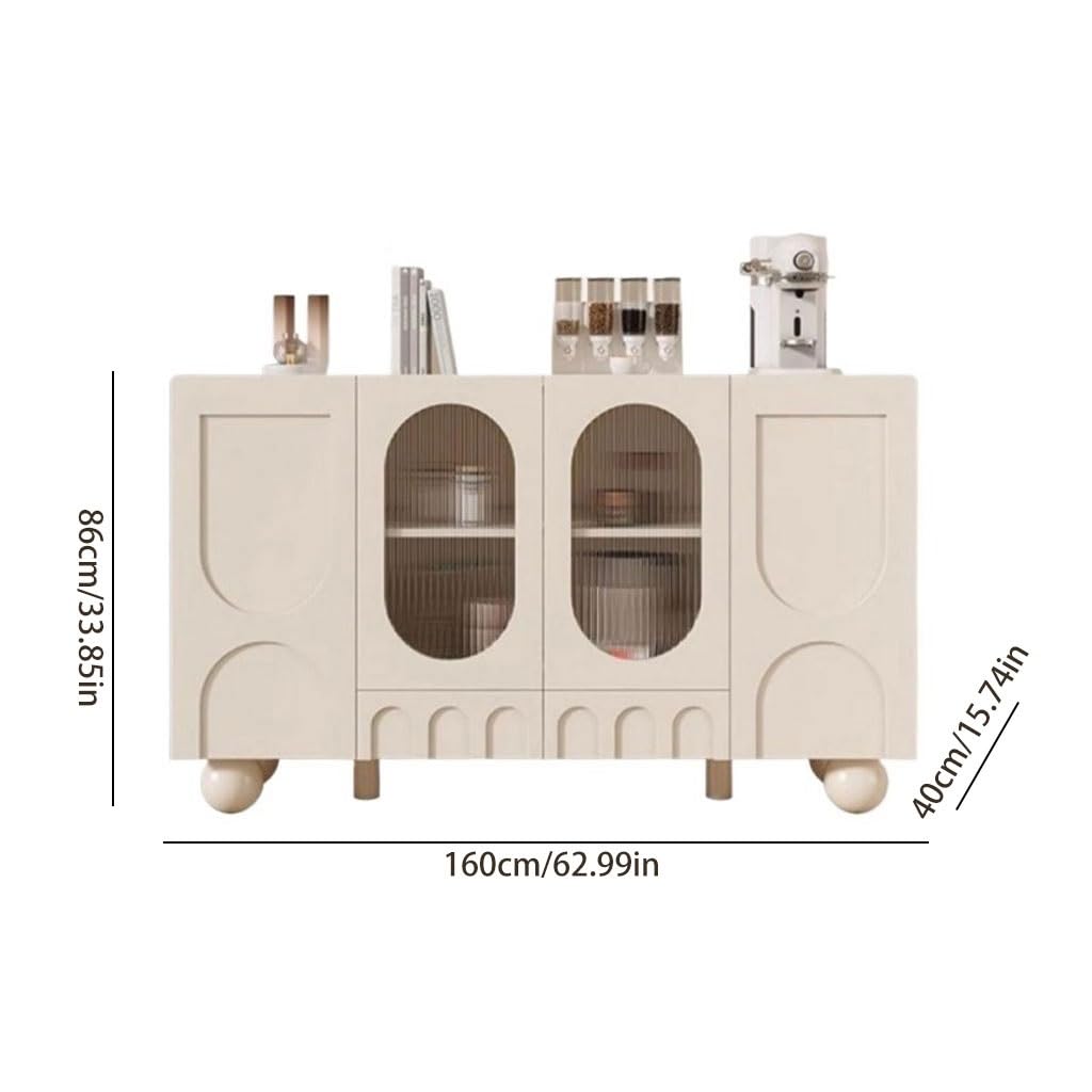 Modern Cream Sideboard Storage Cabinet