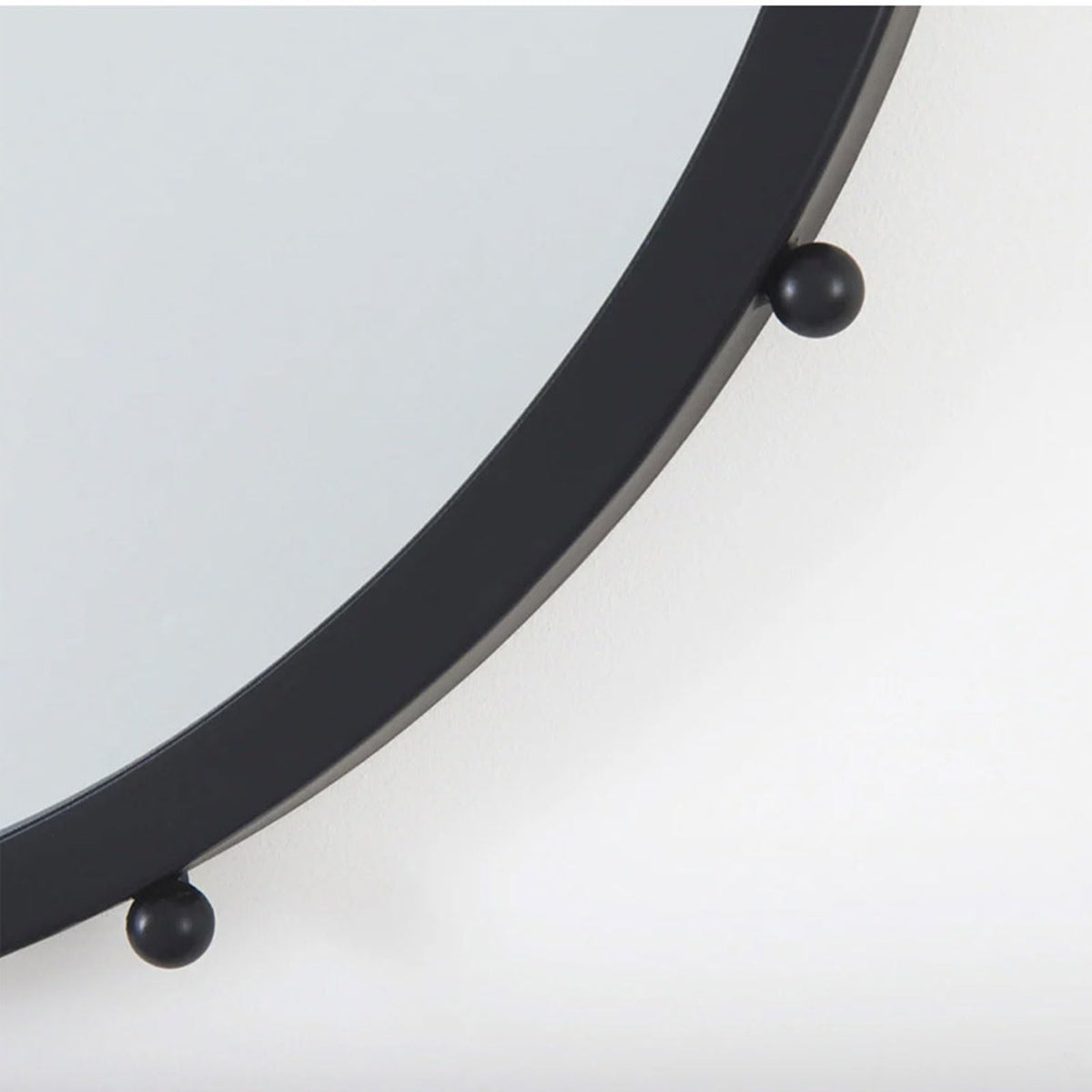 Modern Rounded Brass Wall Mirror