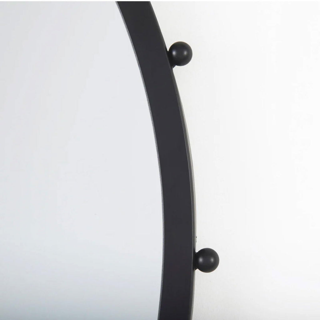 Modern Rounded Brass Wall Mirror