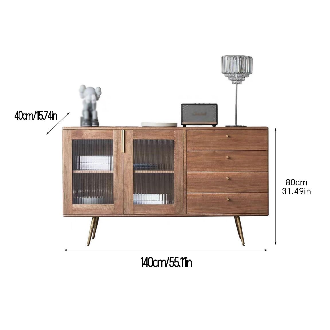 Solid Wood Sideboard Storage Cabinet