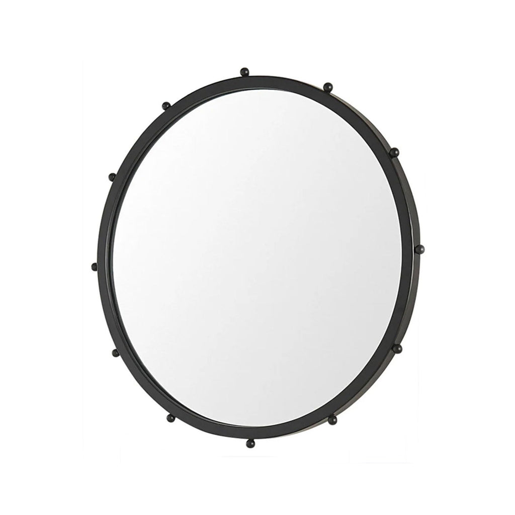 Modern Rounded Brass Wall Mirror
