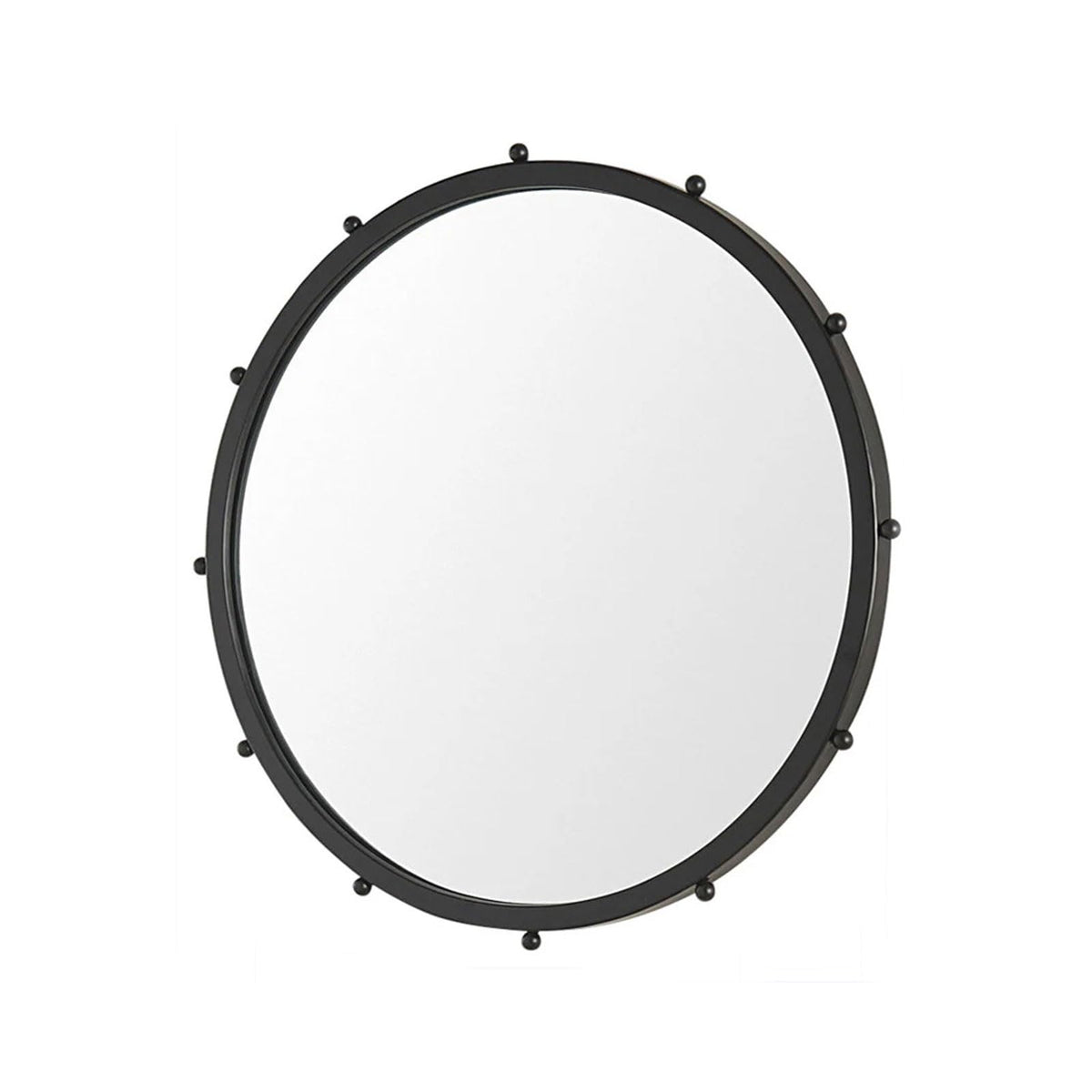 Modern Rounded Brass Wall Mirror