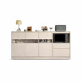 White Solid Wood Sideboard Cabinet with Drawers
