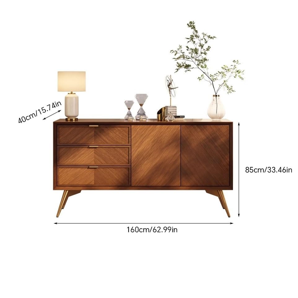 Solid Wood Pantry Storage Cabinet