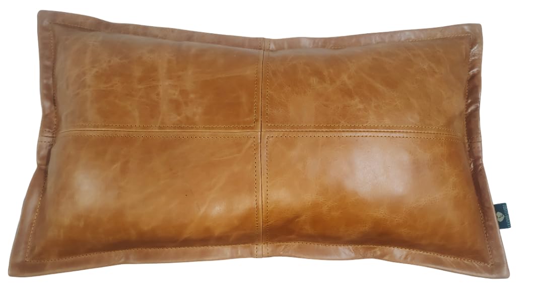 Lambskin Leather Throw Pillow Cover