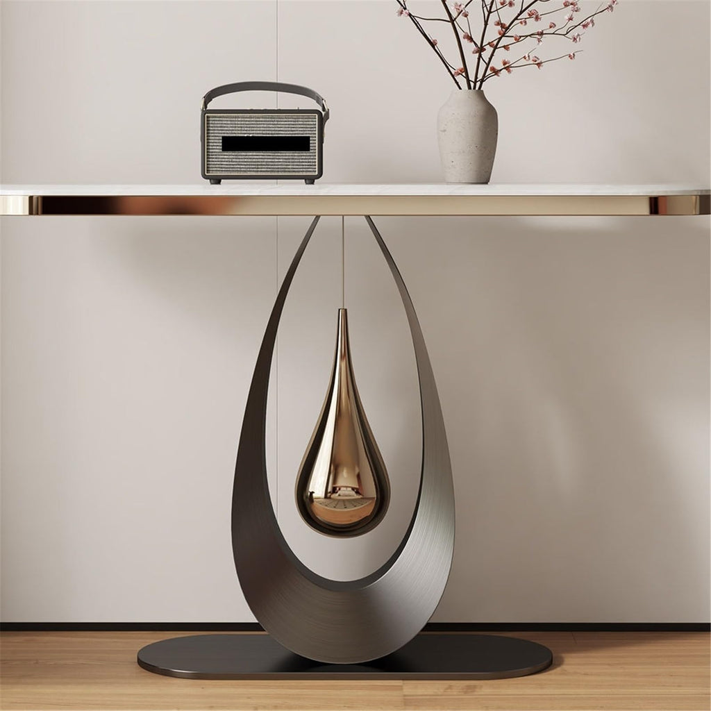 Narrow Marble Wall-Mounted Console Table