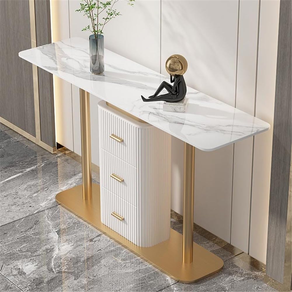 Narrow Entryway Console Table with Drawers
