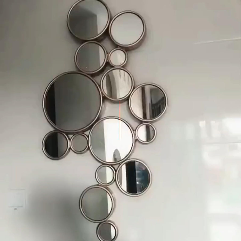 Metal Bubble Cluster Wall Mirror