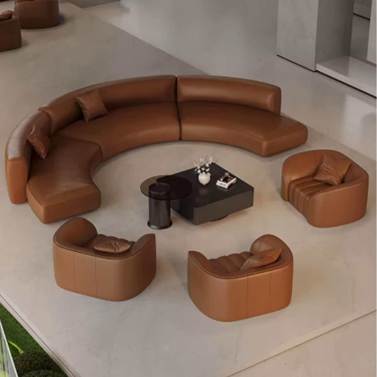 Half-Circle Modular Lounge Sofa