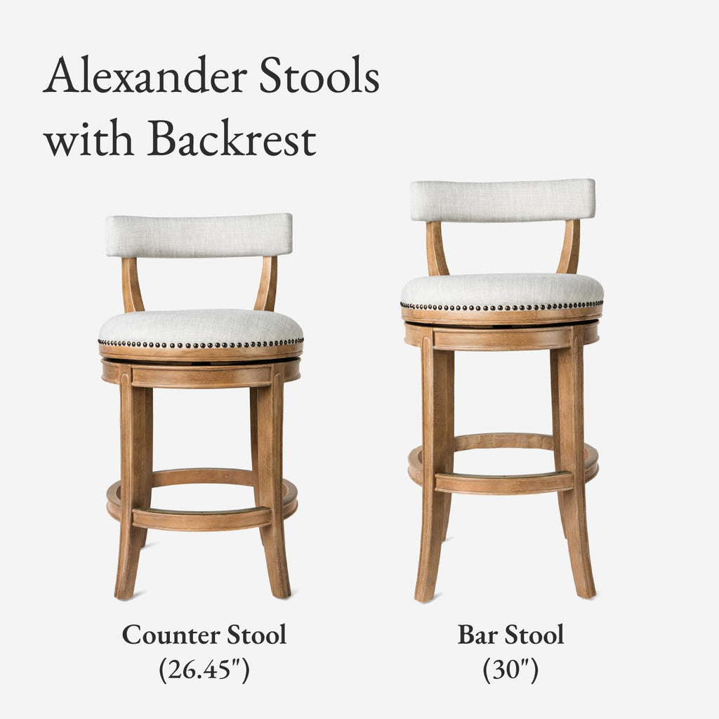 Maven Lane Alexander Counter Stool, Brown, 26"