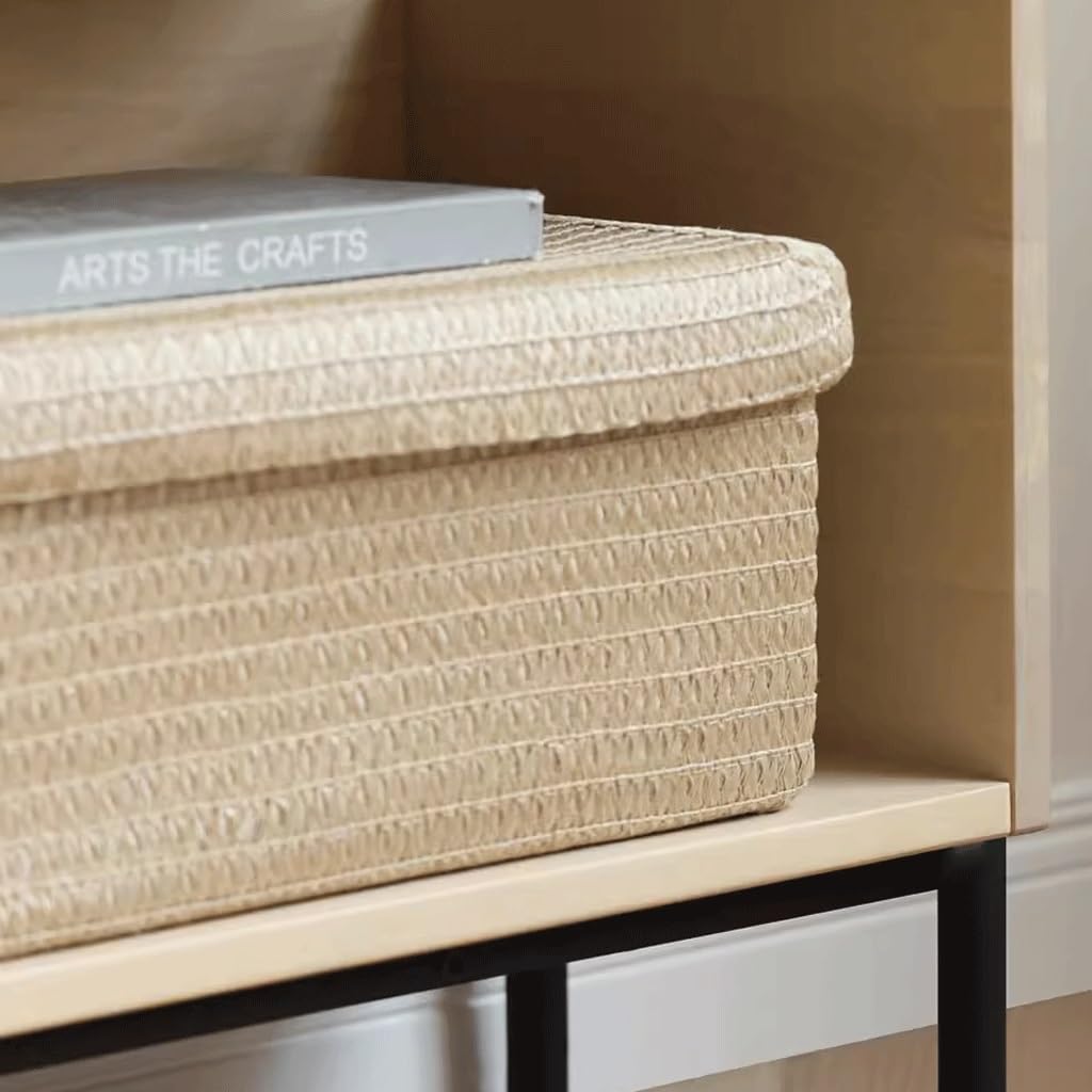 Solid Wood & Metal Display Bookshelf