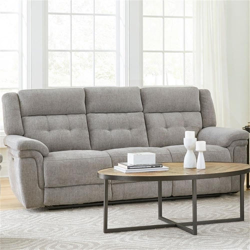 Grey Power Reclining Sofa & Recliner Set