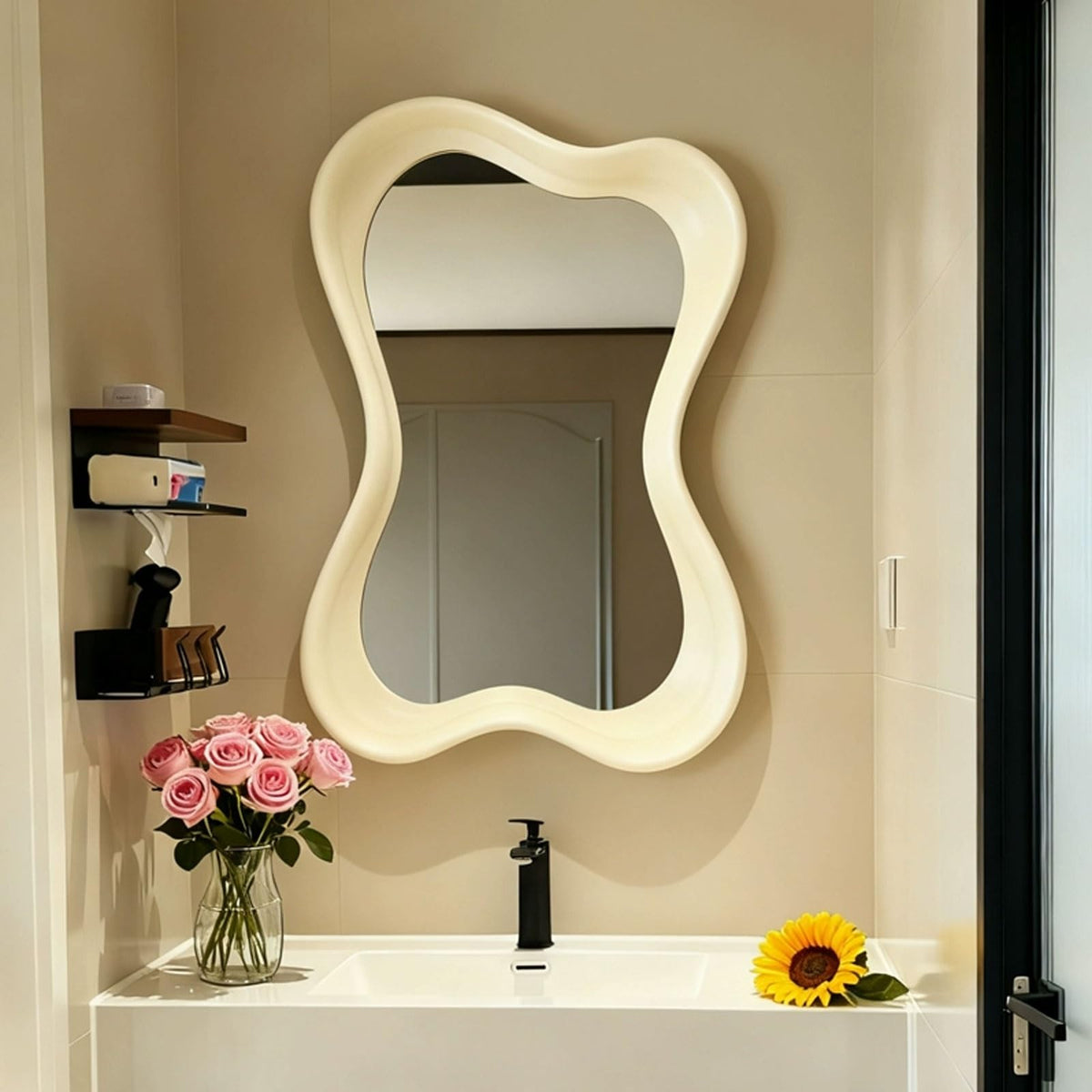 Modern Irregular Wavy Wall Mirror