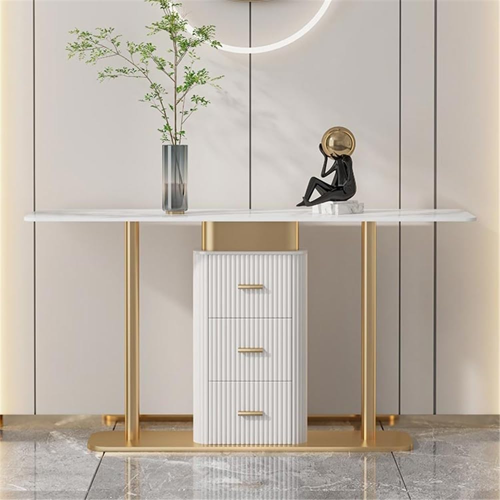 Narrow Entryway Console Table with Drawers