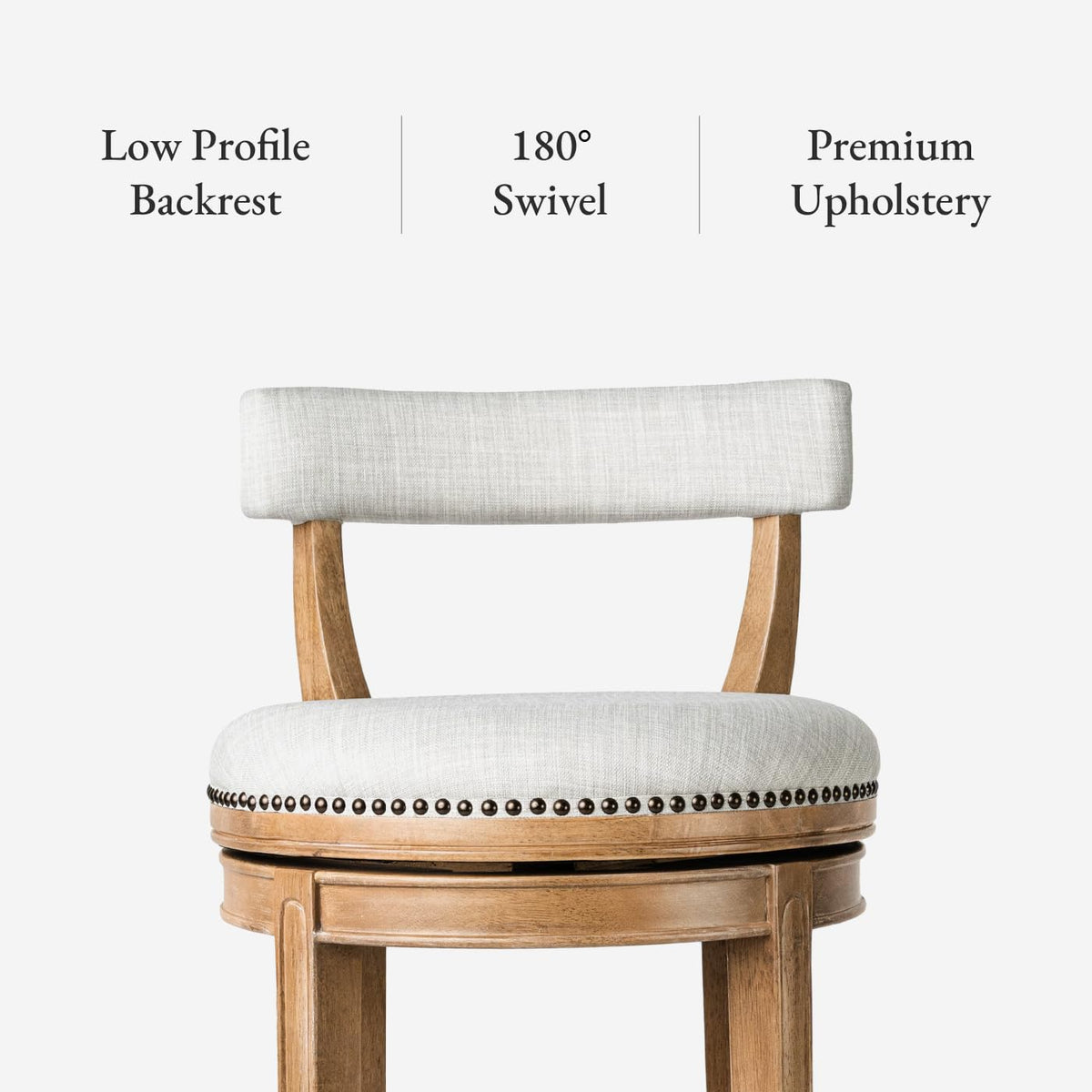 Maven Lane Alexander Counter Stool, Brown, 26"