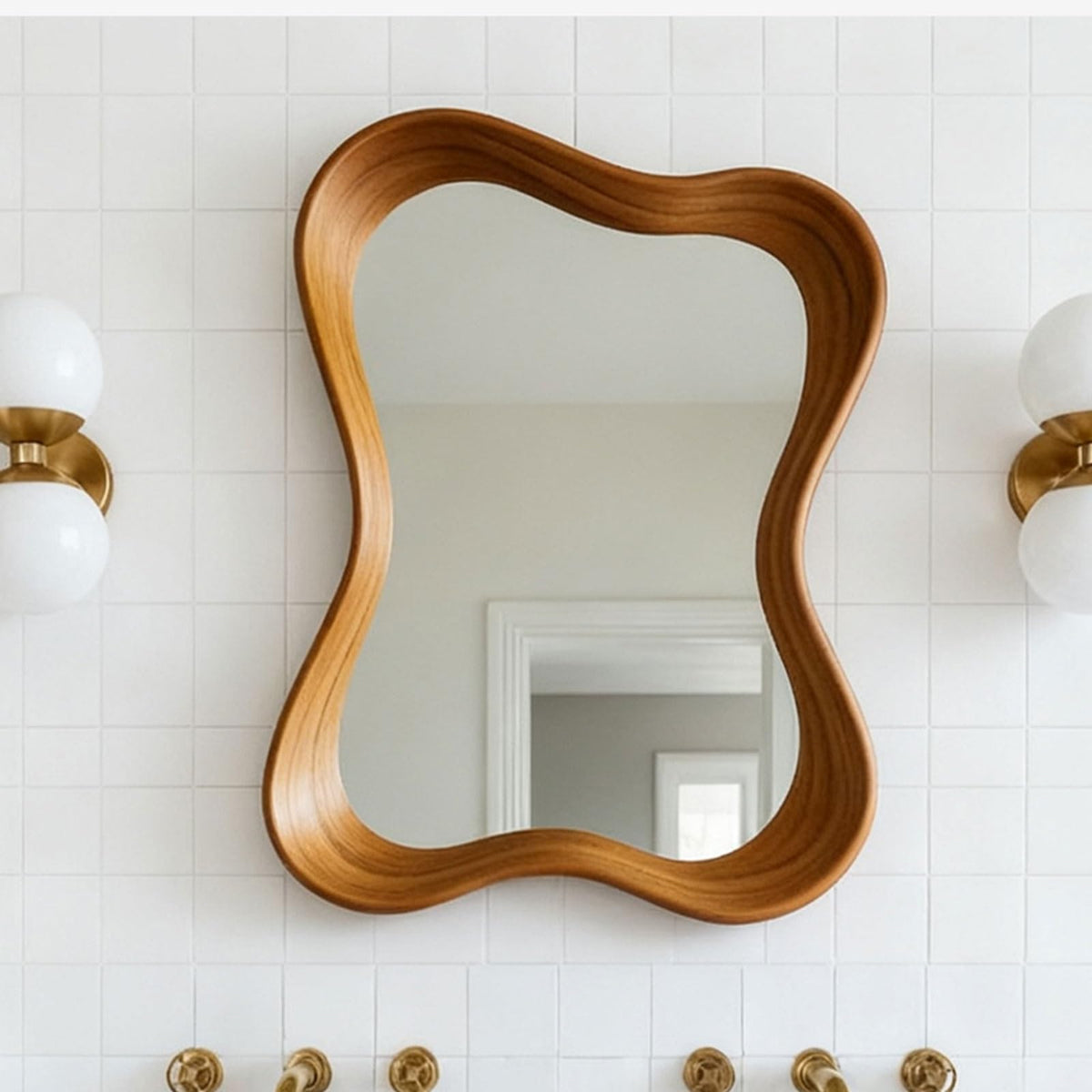 Modern Irregular Wavy Wall Mirror