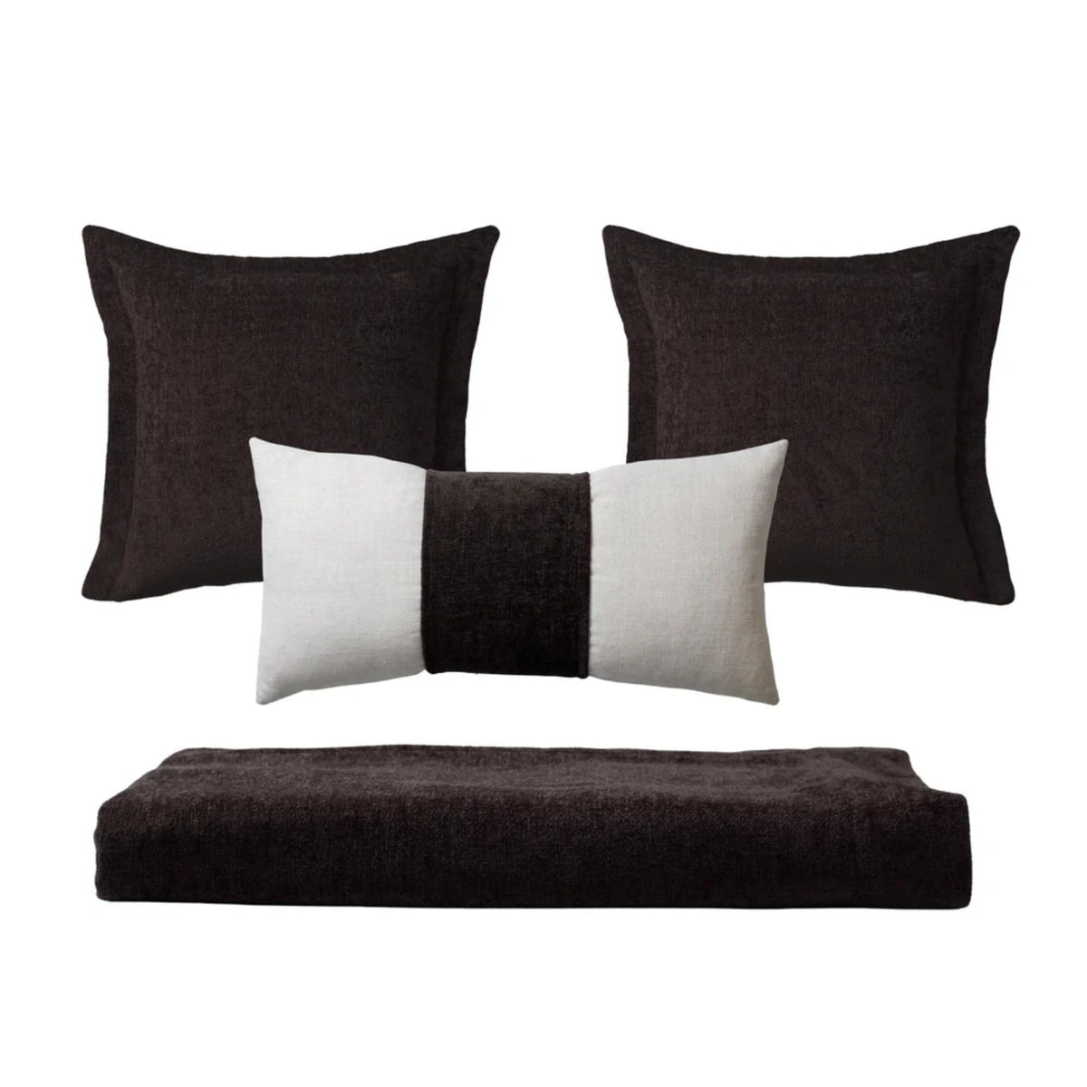 Jacquard Pillow Covers & Bed Runner Set