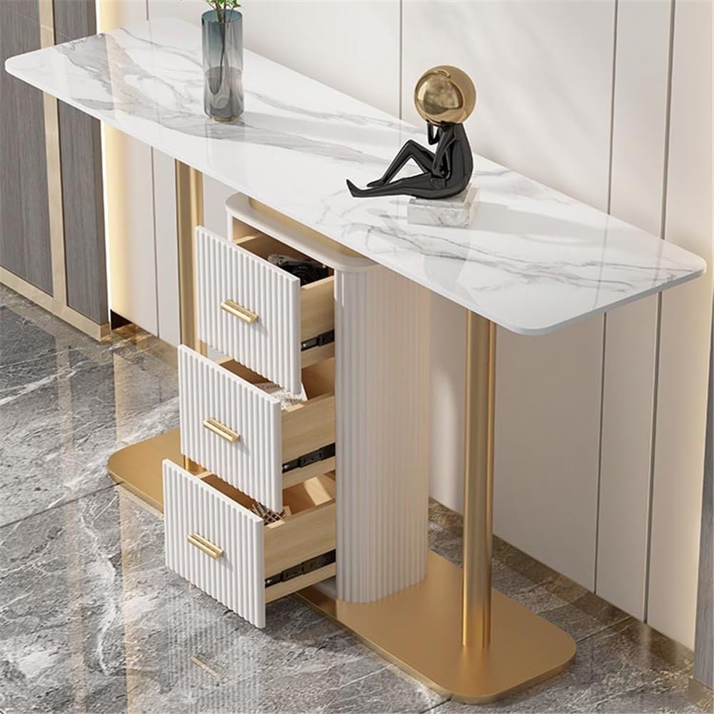 Narrow Entryway Console Table with Drawers