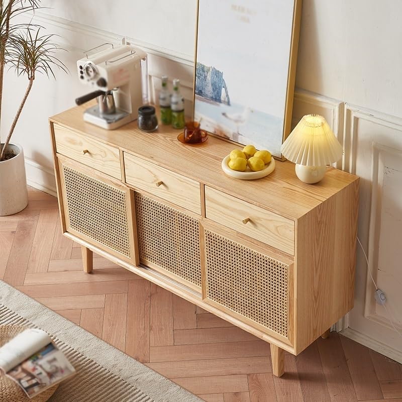 Wabi-Sabi Wood Sideboard Cabinet