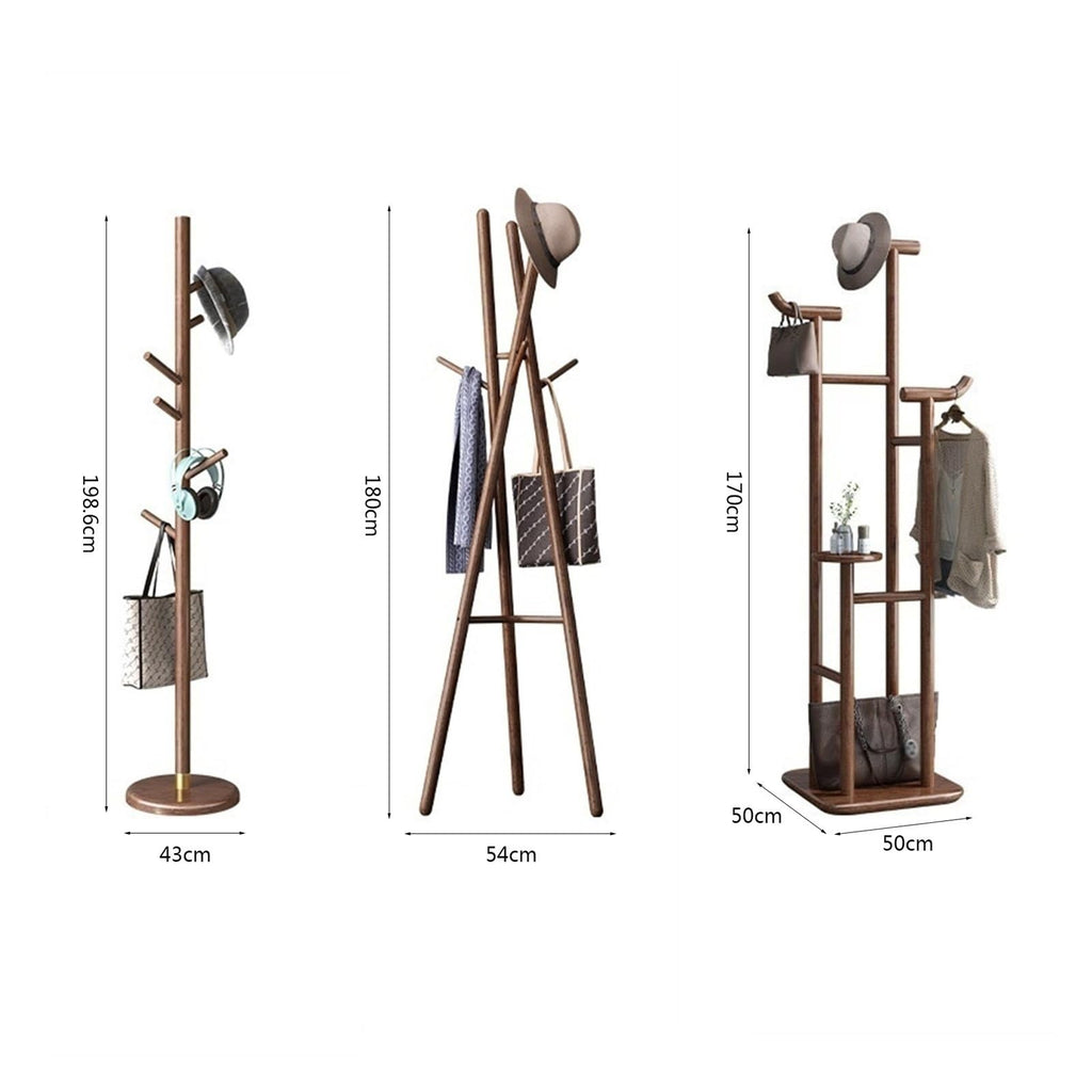 Solid Wood Entryway Shoe Bench with Coat Rack