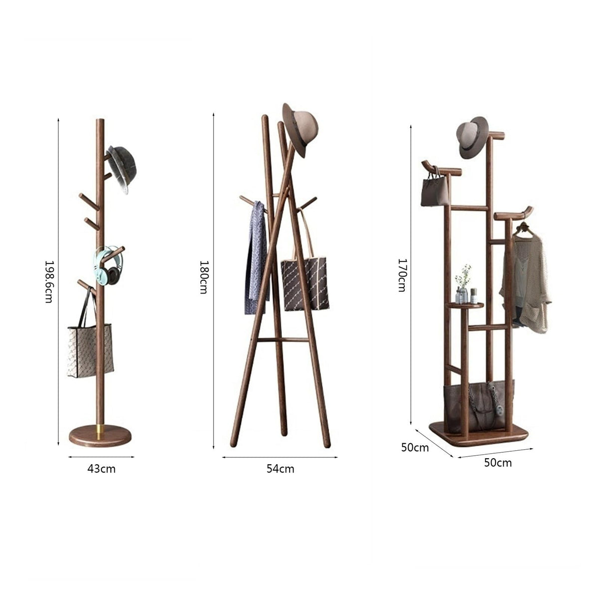 Solid Wood Entryway Shoe Bench with Coat Rack