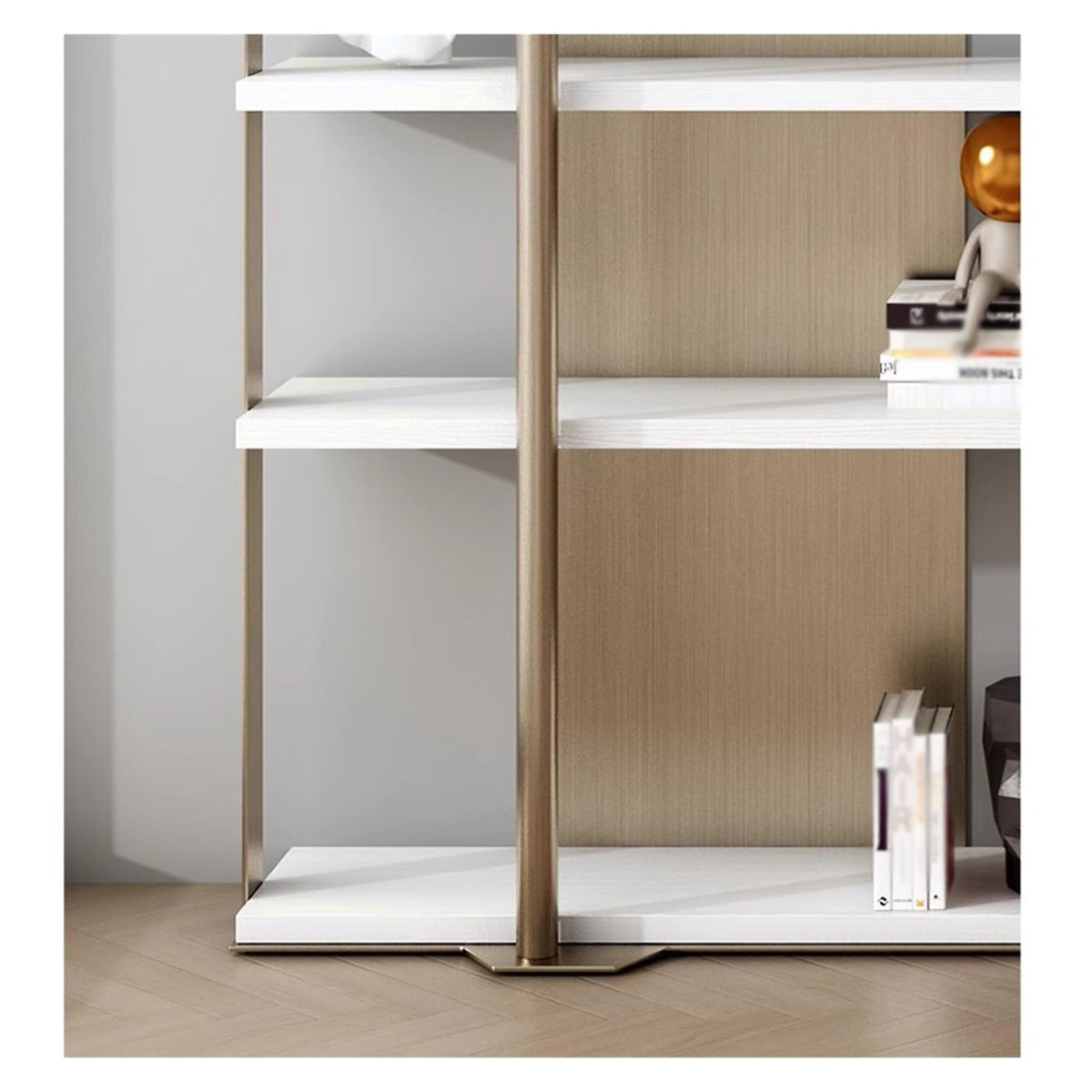 Minimalist Stainless Steel Display Bookshelf
