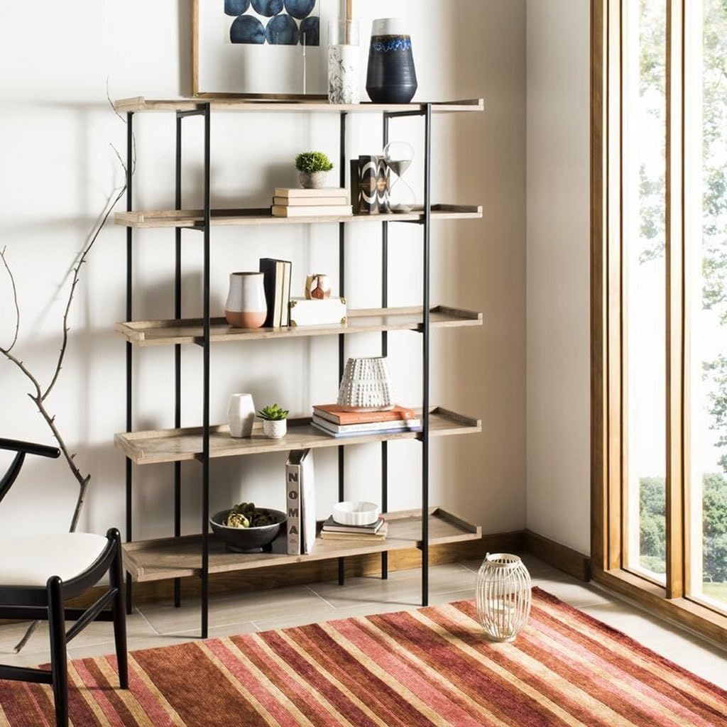 Retro Metal Multi-Tier Display Bookshelf