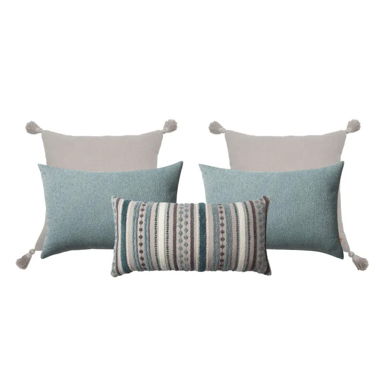Woven Jacquard Throw Pillow Cover Set