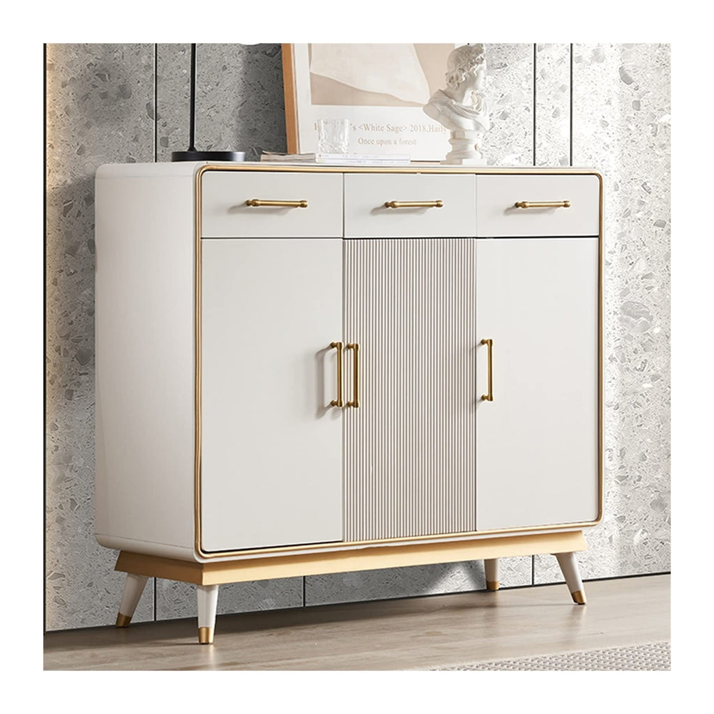 Modern White Entryway Shoe Cabinet