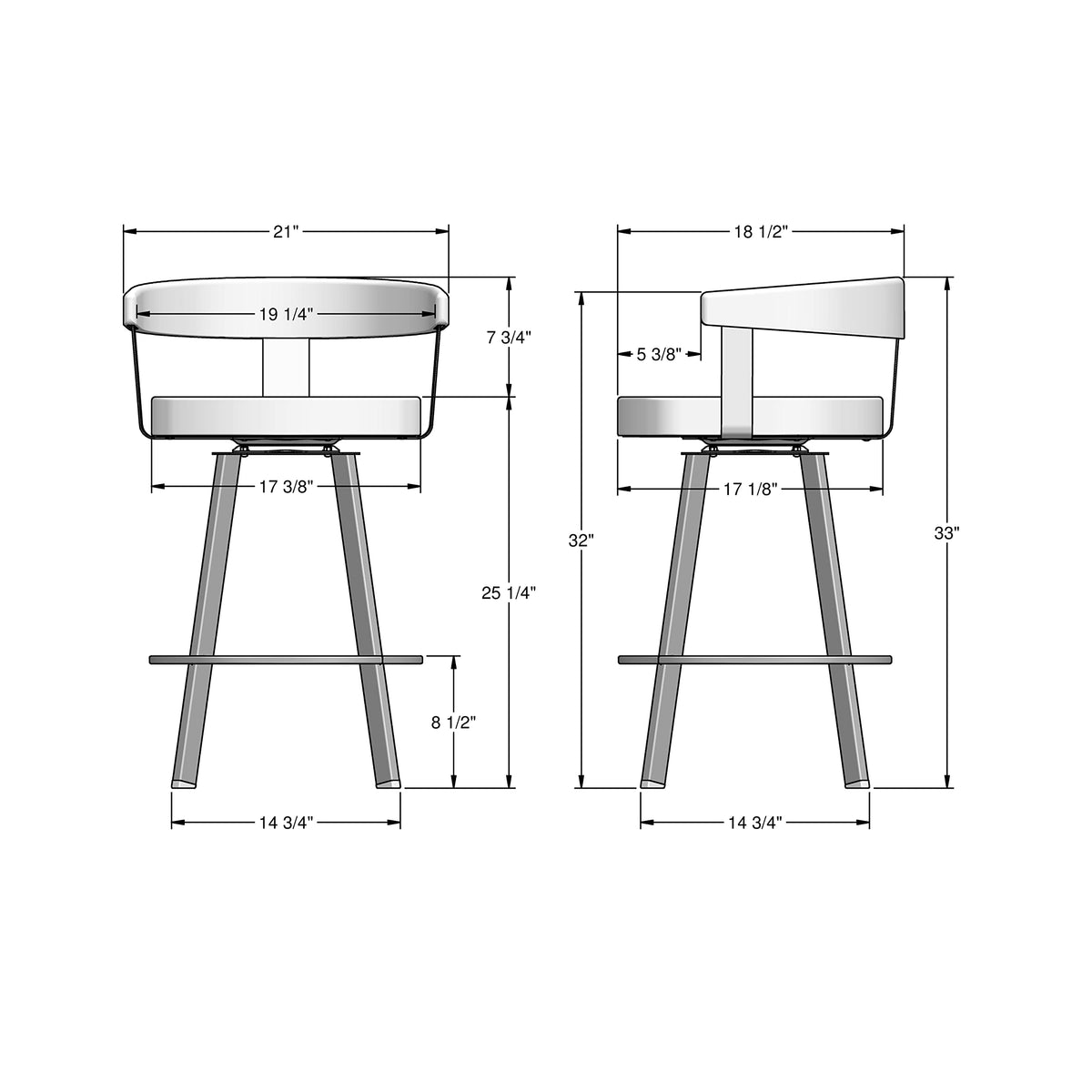 Upholstered Swivel Bar Stool with Wood Back