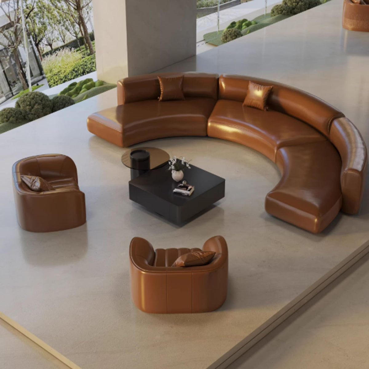 Half-Circle Modular Lounge Sofa