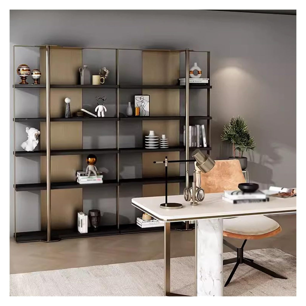 Minimalist Stainless Steel Display Bookshelf