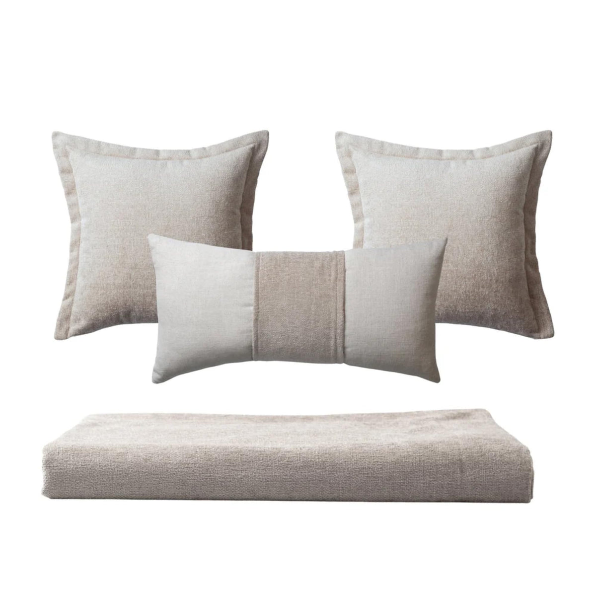 Jacquard Pillow Covers & Bed Runner Set
