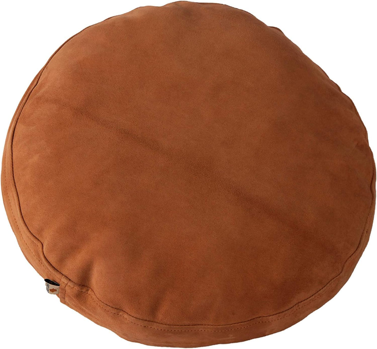 Round Lambskin Leather Pillow Cover
